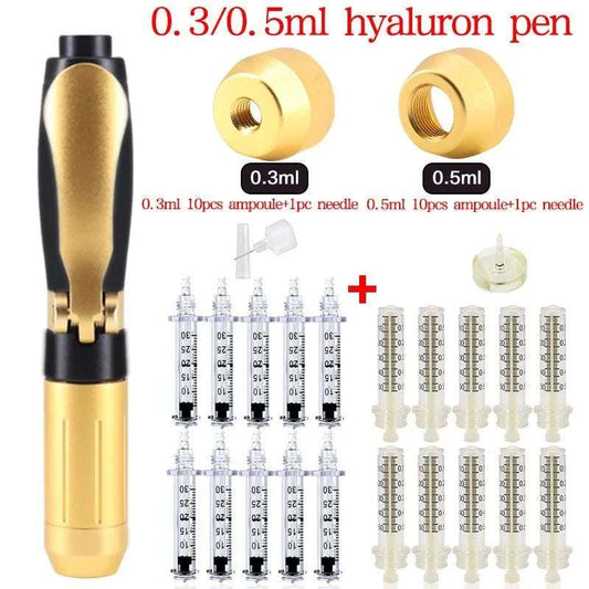 2 In 1 Injection High Pressure Hyaluronic Acid Tattoo Pen 0.3/0.5ml Anti Wrinkle Lip Hyaluron Gun Atomizer